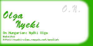 olga nyeki business card